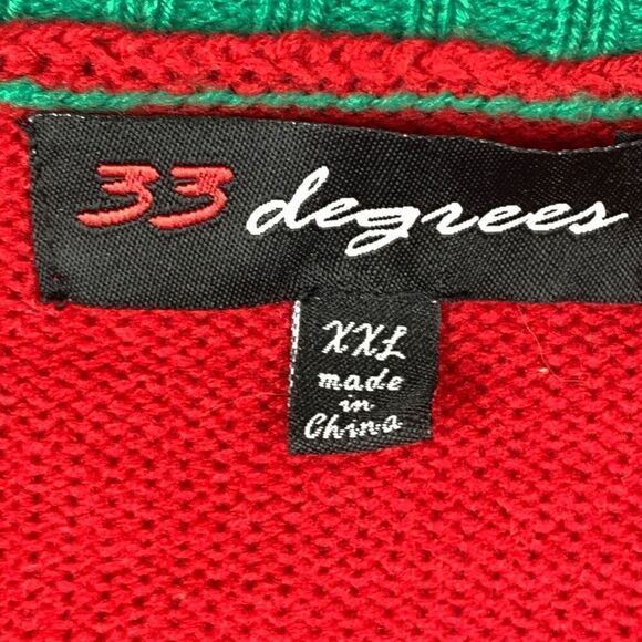 -6. 33 Degrees Women's Purr...fect Christmas Cat Pullover Sweater Red Size XXL - Picture 3 of 7